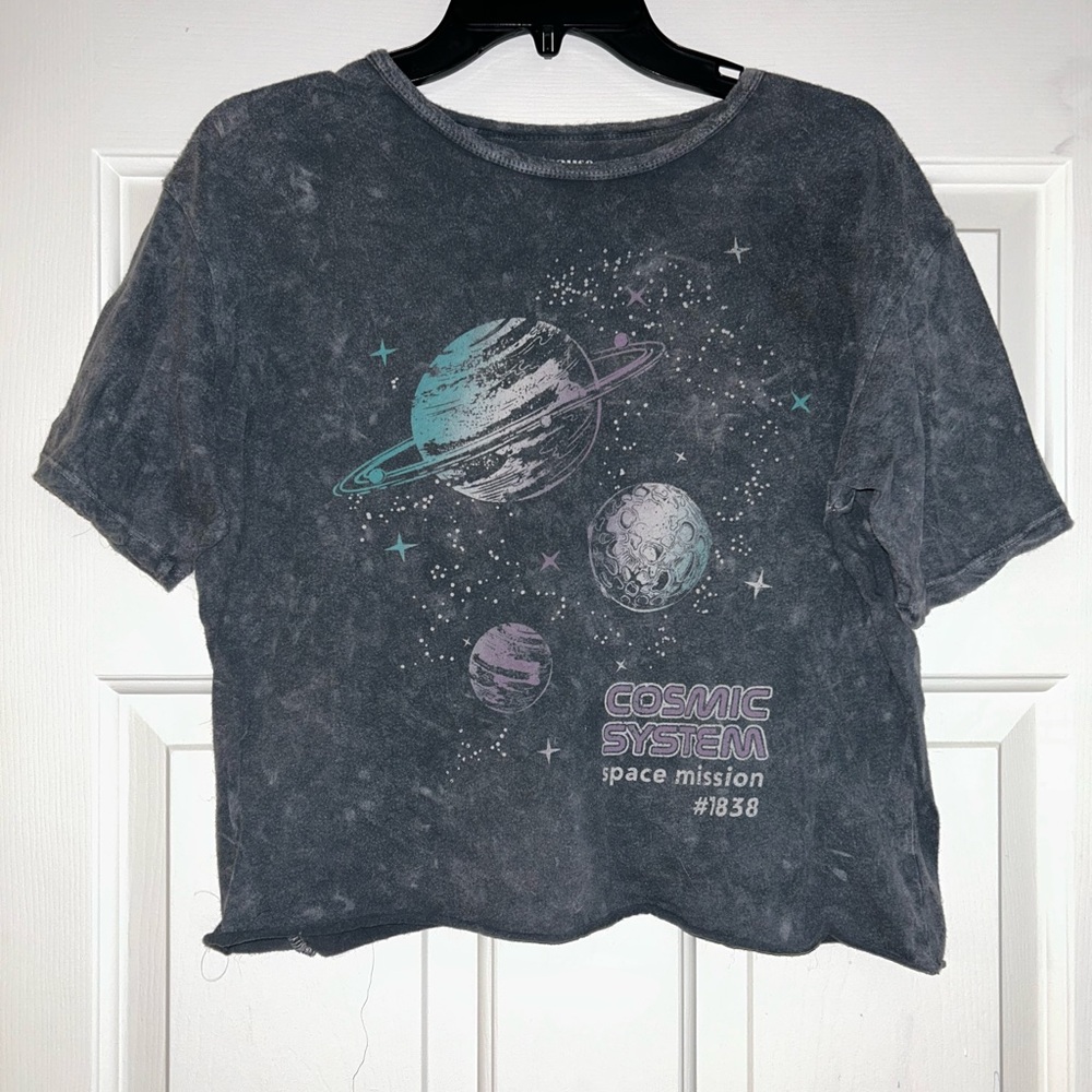 Just Cause Outter Sapce Crop Tee